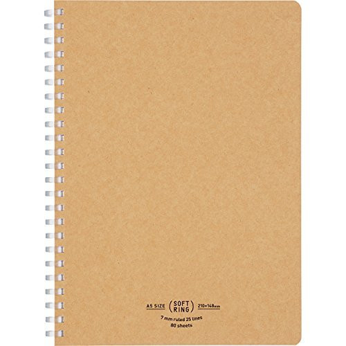 Kokuyo notebook soft ring note natural 80 sheets A5 A ruler tea - SV638A - S Japan