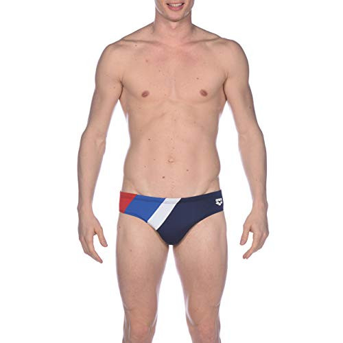 Arena Diagonal Stripe MaxLife Brief Swimsuit  Navy - Red - Royal  24