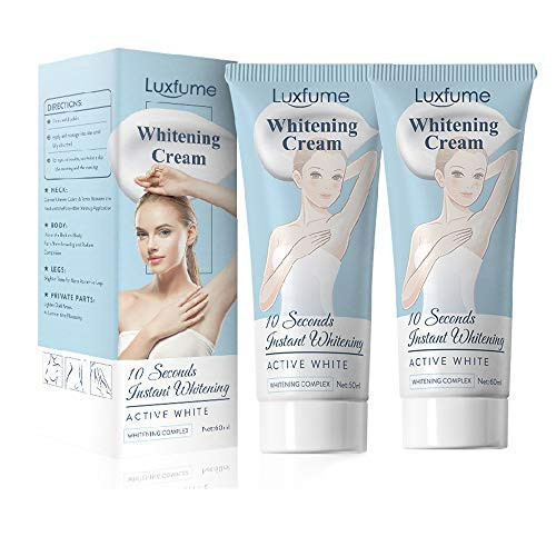 10 Second Whitening Cream-Skin Lightening Bleaching Cream Body Cream For Armpit  Knees Elbows  Private Areas  Effective Brightens   Nourishes Repairs Body Skins Remove Melanin 2PCS