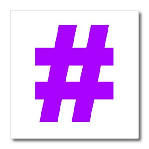 3dRose ht1073462 Purple Hashtag-Iron on Heat Transfer for White Material 6 by 6-Inch 3dRose ht1073462 Purple Hashtag-Iron on Heat Transfer for White Material 6 by 6-Inch