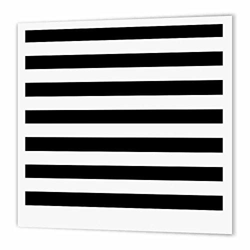 3dRose ht246903 Black and White Stripes-Iron on Heat Transfer Paper for White Material  10 by 10-Inch