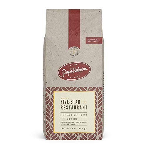 PapaNicholas Coffee Ground Coffee  5-Star Restaurant Blend  12 Ounce