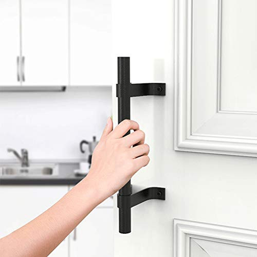 Sliding Barn Door Handle Heavy Duty Carbon Steel Barn Door Handle Pull Set with Rounded Handle Used for Gates  Garages  Barns