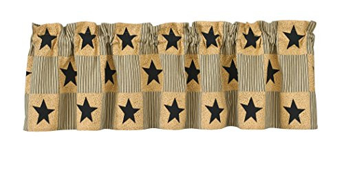 Park Designs Primitive Star Lined Valance, 60 by 14"