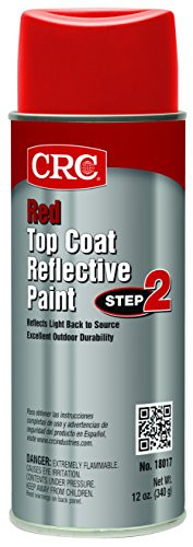 CRC 18017 Red Reflective Paint - Top Coat  12 WT oz  16 fl- oz- Aerosol