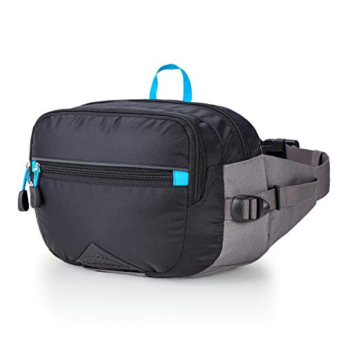 High Sierra HydraHike Waist Pack with Bottles  Black-Slate-Pool  3L