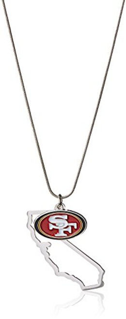 NFL Siskiyou Sports Womens San Francisco 49ers State Charm Necklace 18 inch Team Color NFL Siskiyou Sports Womens San Francisco 49ers State Charm Necklace 18 inch Team Color