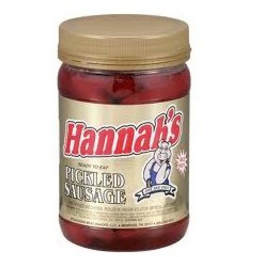 HANNAH S PICKLED SAUSAGE 16oz- JAR HANNAH S PICKLED SAUSAGE 16oz- JAR