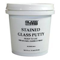 Stained Glass Putty - 1-2 Pint - 8oz Bottle -Black