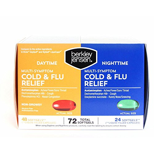 Berkley   Jensen Daytime-Nighttime Cold   Flu Relief  72 Count