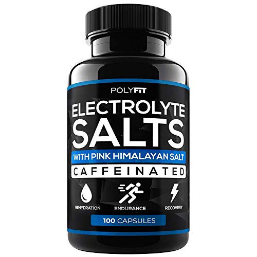 Caffeinated Electrolyte Salt Tablets - 100 Pills - Electrolytes Replacement Supplement with Caffeine Caffeinated Electrolyte Salt Tablets - 100 Pills - Electrolytes Replacement Supplement with Caffeine