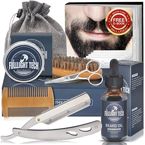 Beard Growth Kit Beard Grooming Kit Beard Kit w-Straight Razor Beard Growth Oil Beard Balm Beard Brush Beard Comb Scissor Bag Beard Care eBook Stocking Stuffers Gifts for Men Husband Him Dad Boyfriend Beard Growth Kit Beard Grooming Kit Beard Kit w-Straight Razor Beard Growth Oil Beard Balm Beard Brush Beard Comb Scissor Bag Beard Care eBook Stocking Stuffers Gifts for Men Husband Him Dad Boyfriend