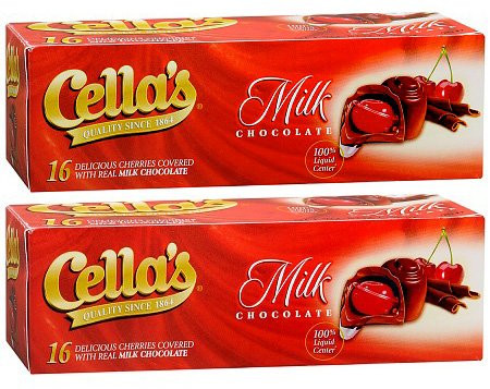 Cella s Milk Chocolate Covered Cherries  2 8 Ounce Boxes Total 1 Pound