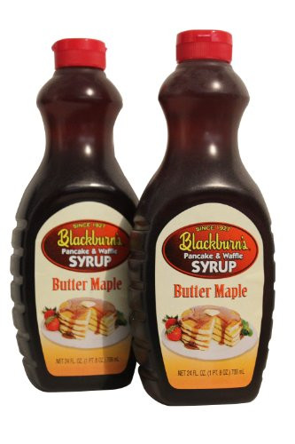 Blackburn s Pancake   Waffle Syrup  Butter Maple Flavor  24 Oz- Pack of 2
