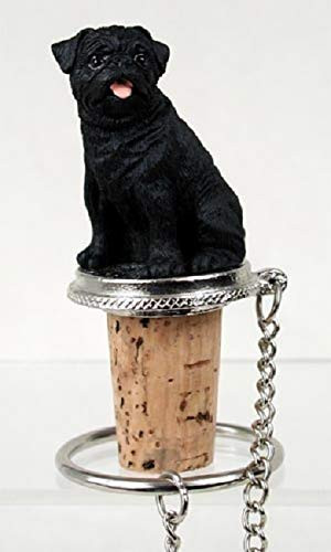 Conversation Concepts Pug Black Bottle Stopper