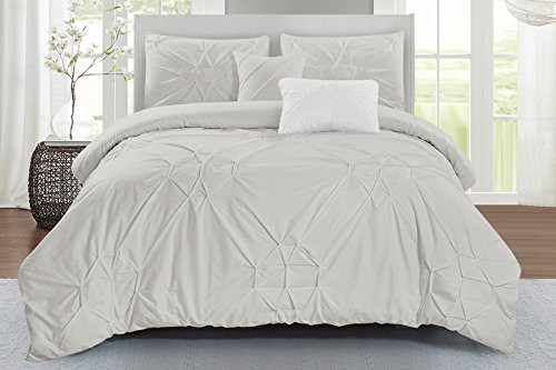 Wonder Home 5 Piece Starburst Comforter Set King Gray
