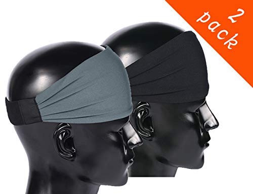 Epomay Sport Headbands - Workout Yoga Athletic Headband Sweatband for Running STravel Fitness - Elastic Stretchy Moisture Wicking Non Slip Sweatbands Headbands for Men Women 2 Pack Classic Colors Epomay Sport Headbands - Workout Yoga Athletic Headband Sweatband for Running STravel Fitness - Elastic Stretchy Moisture Wicking Non Slip Sweatbands Headbands for Men Women 2 Pack Classic Colors