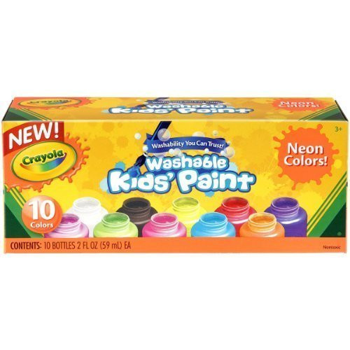 Crayola Washable Kid's Neon Paint Set, 2-Ounce (2-Pack)