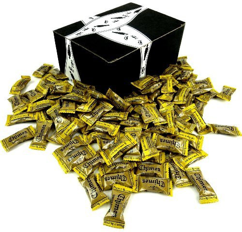 Chimes Peanut Butter Ginger Chews  1 lb Bag in a BlackTie Box