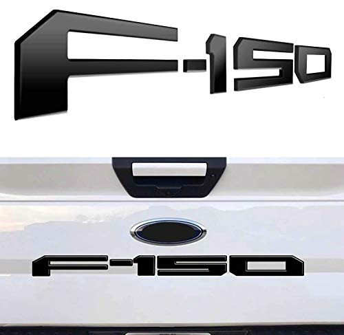 F150 Tailgate Letters 3M Adhesive   3D Raised Tailgate Decal LettersTailgate Emblems Inserts Letters Matte Black