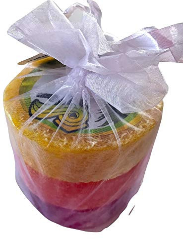 Bubble Shack Hawaii Loofah Soap Trio Organza Set 3 Bars  Rainbow Set