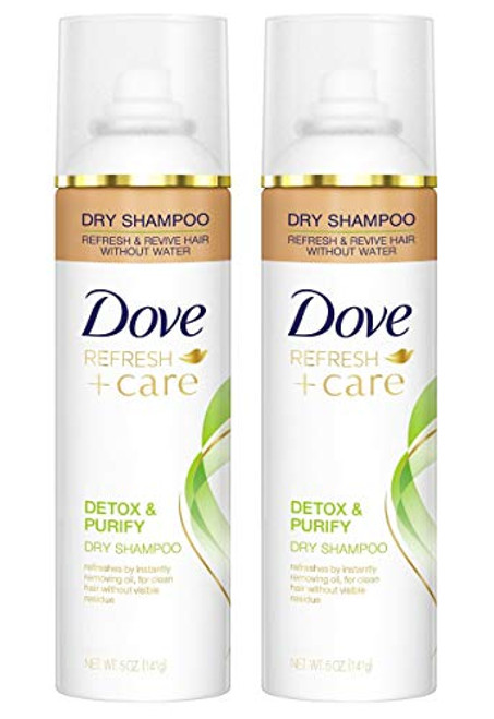 Dove Refresh Care Dry Shampoo - Detox Purify - Net Wt- 5 OZ 141 g Per Can - Pack of 2 Cans Dove Refresh Care Dry Shampoo - Detox Purify - Net Wt- 5 OZ 141 g Per Can - Pack of 2 Cans