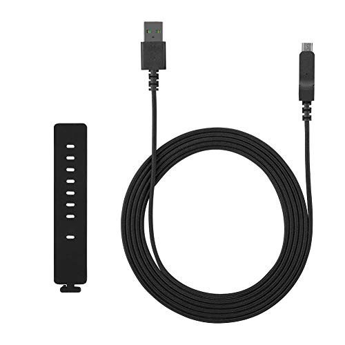 Wendry Mouse Cable  Fast Transmission USB Cable-USB Line Wireless Gaming Mouse Replacement for Razer Lancehead Black
