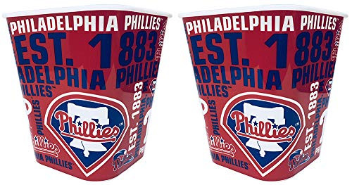 Boelter Philadelphia Phillies 3 Liter Reusable Plastic Snack Bucket 2 Pack