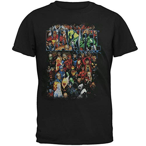 Marvel Team-Ups Men s Team Ups Group Shot T-Shirt  Black  X-Large