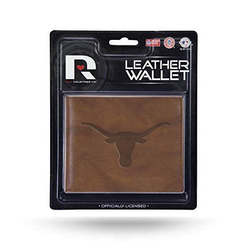 NCAA Rico Industries Embossed Leather Billfold Wallet with Man Made Interior  Texas Longhorns