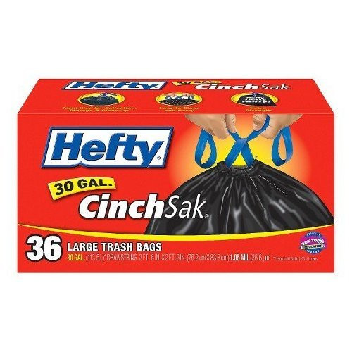 Hefty Large Trash Bags 30 Gallons 36 Ct