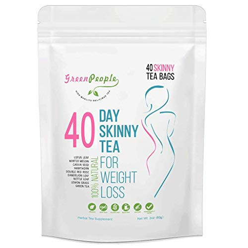 Detox Tea Diet Tea for Body Cleanse - 28 Day Weight Loss Tea  Natural Ingredients  Green People Skinny Tea for Slim  Belly Fat 40days