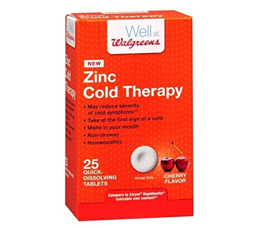 Walgreens Zinc Cold Therapy Tablets  Cherry  25 ea