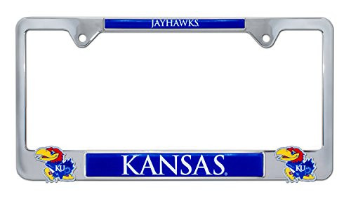 Elektroplate University of Kansas Jayhawks 3D Metal License Plate Frame