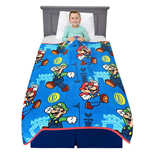 Kitchen Designers Franco Kids Bedding Super Soft Plush Throw Blanket  46  x 60   Super Mario