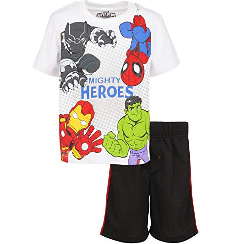 Marvel Superhero Adventures Avengers Toddler Boys T-Shirt and Mesh Shorts Set 3T