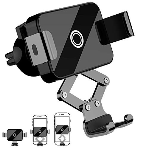 Car Phone Mount  Car Phone Holder  Universal Smartphone Car Air Vent Mount  Cell Phone Holder Cradle for iPhone Xs Max-XS-XR-X-8Plus-8 and Samsung S9-S9-S8-S8 -Note9 -Note8 and More Black