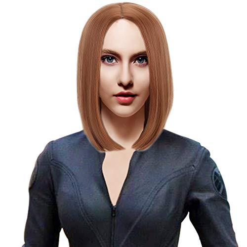 Straight Short Brown Wig-Woman Girl Synthetic Anime Centre-Parted Role Play Hair Wigs for Party Cosplay Costume Halloween Christmas Straight Short Brown Wig-Woman Girl Synthetic Anime Centre-Parted Role Play Hair Wigs for Party Cosplay Costume Halloween Christmas
