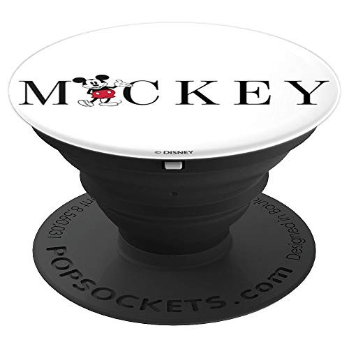Disney Mickey And Friends Simple Mickey Text PopSockets Grip and Stand for Phones and Tablets