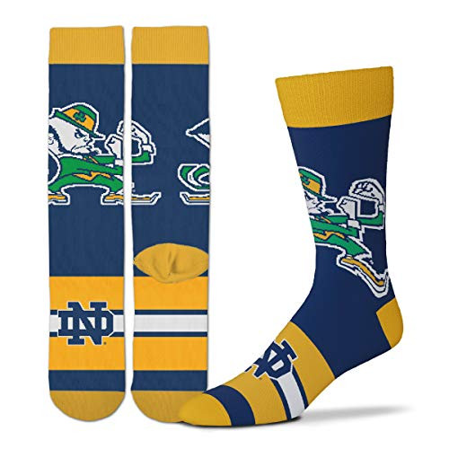 FBF Originals Notre Dame Fighting Irish Madness Promo Mascot Leprechaun Socks One Size Fits Most NCAA