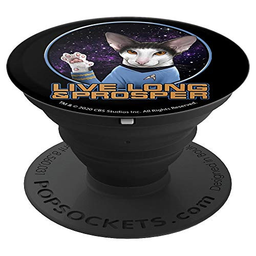 Star Trek  The Original Series Spock Cat Live Long   Prosper PopSockets Grip and Stand for Phones and Tablets