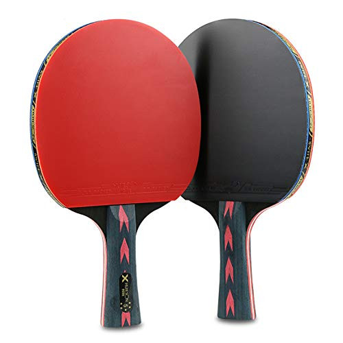 HUIESON 5 Star Ping Pong Rackets Table Tennis Set 2 Ping Pong Paddles with 3 Star Balls-1FL1CS