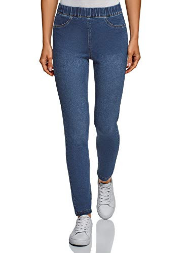 oodji Ultra Women s Basic Jeggings  Blue  25W - 32L US 0 - EU 34 - XXS
