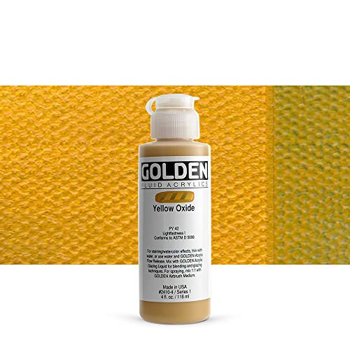 Golden Fluid Acrylics - Yellow Oxide - 4 oz Bottle
