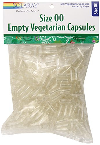 Solaray Empty Vegetarian Capsules  Size 00  500 Count