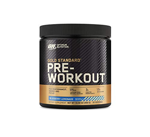 OPTIMUM NUTRITION Gold Standard Pre-Workout with Creatine  Beta-Alanine  and Caffeine for Energy  Flavor  Blueberry Lemonade  30 Servings