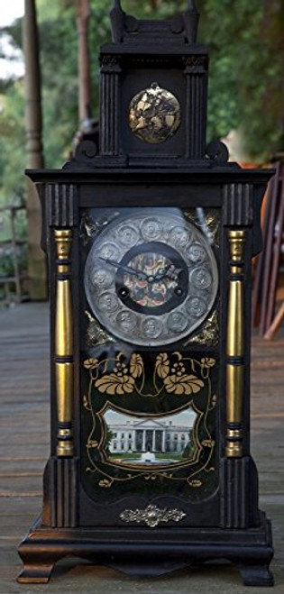 A clock that depicts African Americans and Booker T Washington in a degrading light found in a box of antiques linked to Booker T Washington and Frances Benjamin Johnston in Cordova Alabama Poster Pri