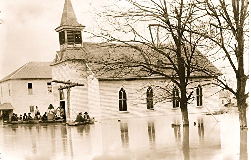 New Madrid Flood Colored Refugees in Baptist Church Poster Print (18 x 24)