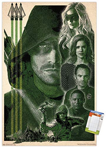 Trends International DC Comics TV - Arrow - Group Wall Poster  14-725  x 22-375   Premium Poster   Mount Bundle