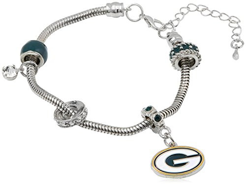 NFL Siskiyou Sports Womens Green Bay Packers Euro Bead Bracelet One Size Team Color